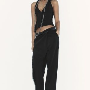 ZARA COMBINATION SATIN EFFECT TOP